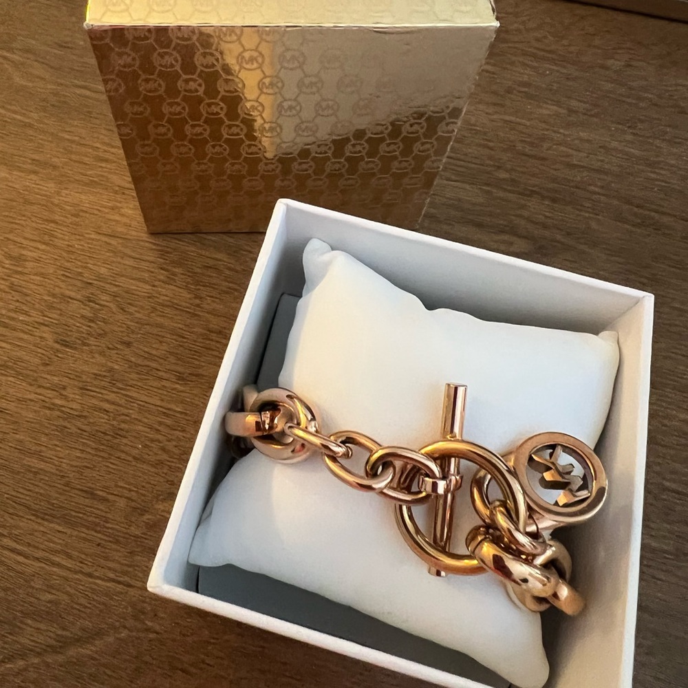 MK Gold-Tone Chain Bracelet